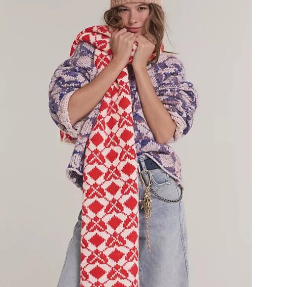 new FREE PEOPLE matchback oversized blanket scarf - Picture 3 of 3